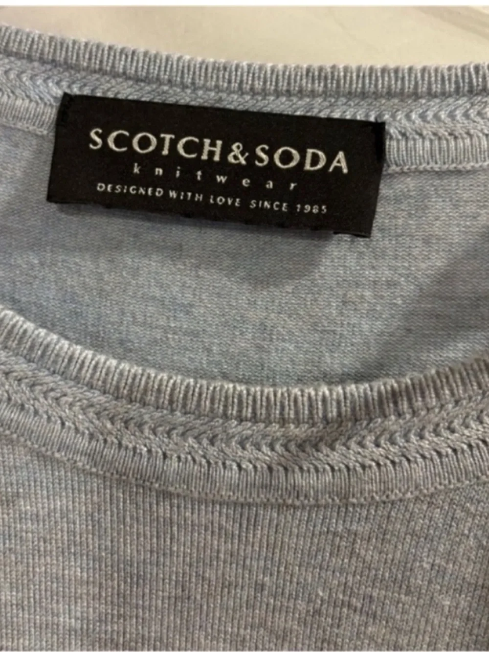Scotch & Soda NEW Mens XXL Crewneck Sweater Blue Grey Coastal Preppy
